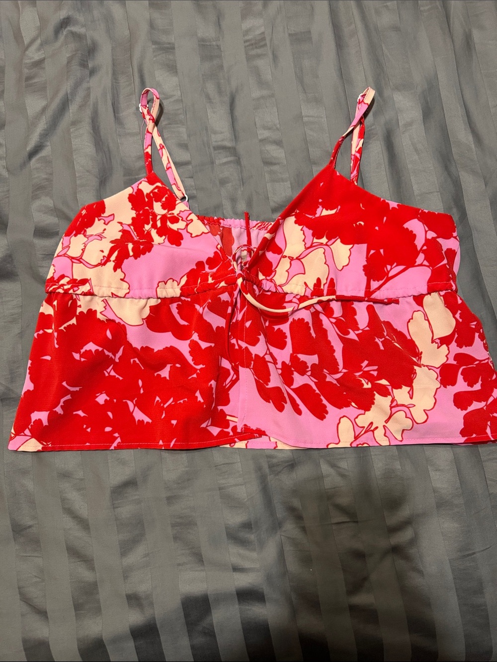 Manuhealii Pink & Red Floral Cami